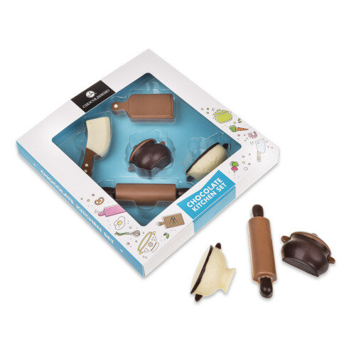 Šokoladinių virtuvės įrankių rinkinys, šokoladinė dovana moteriai