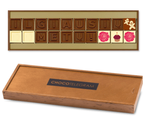 telegrama ilgiausių metų, belgiškas šokoladas