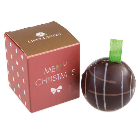 šokoladinis kalėdų eglutės žaisliukas, šokoladinė dovana švenčių proga