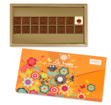 belgiško šokolado telegrama, gimtadienio šokoladinė telegrama